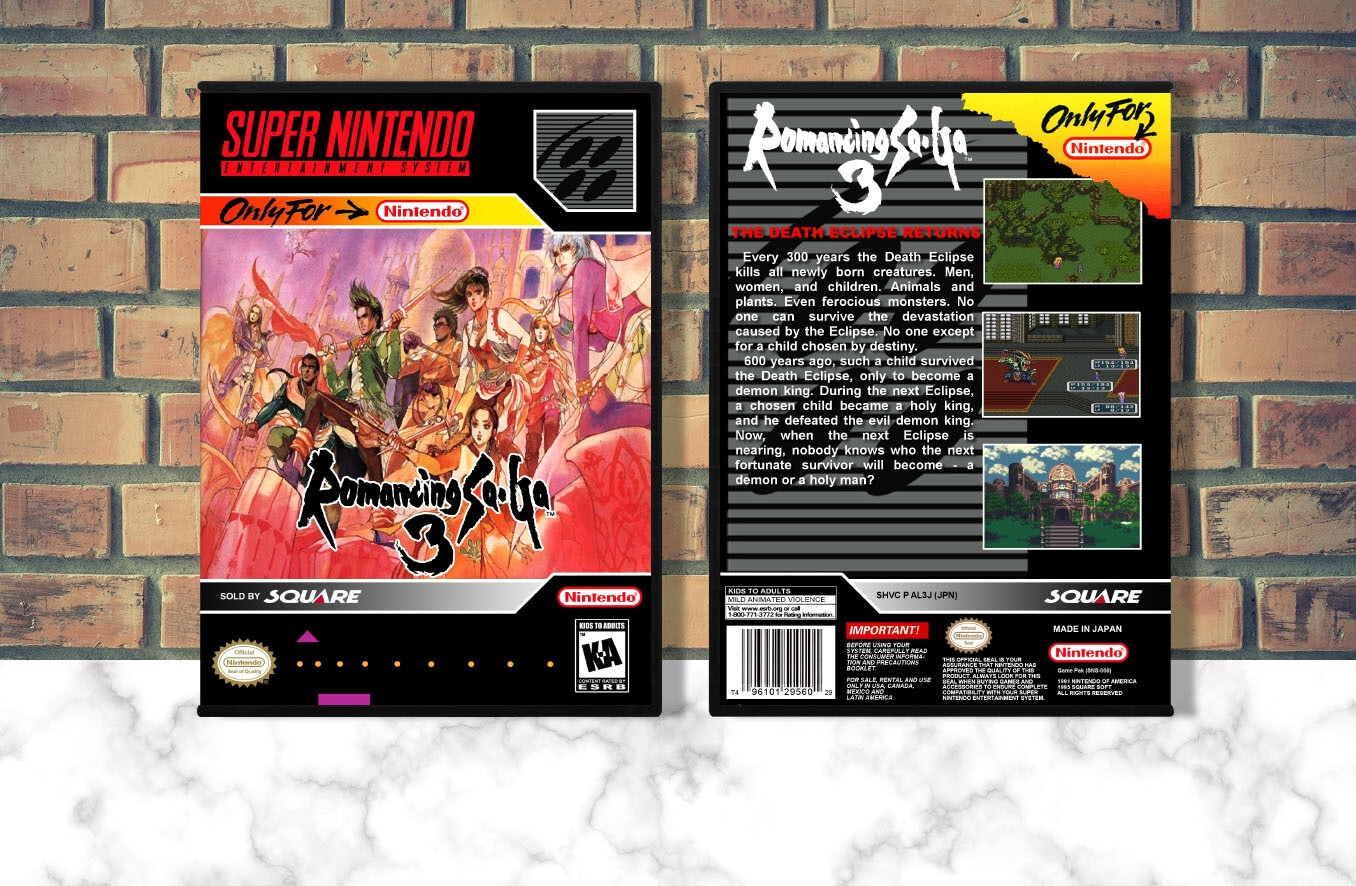 Romancing SaGa 3, Case Color: DARK GREY (OEM DS CASE COLOR)