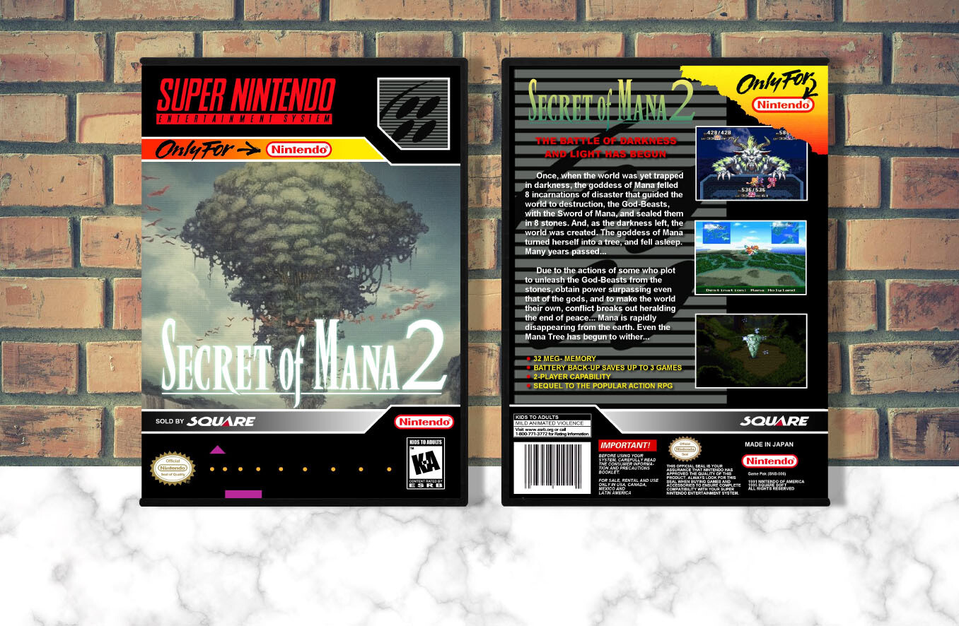 Secret of Mana 2, Case Color: DARK GREY (OEM DS CASE COLOR)