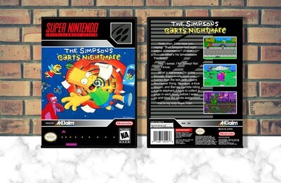 Simpsons, The: Bart&#39;s Nightmare, Case Color: DARK GREY (OEM DS CASE COLOR)