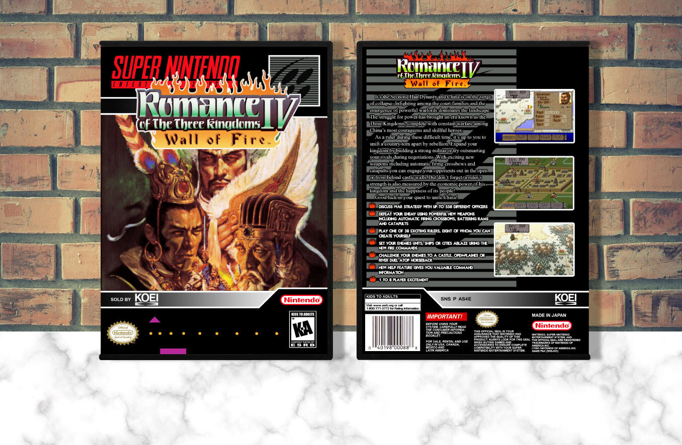 Romance of the Three Kingdoms IV: Wall of Fire, Case Color: DARK GREY (OEM DS CASE COLOR)