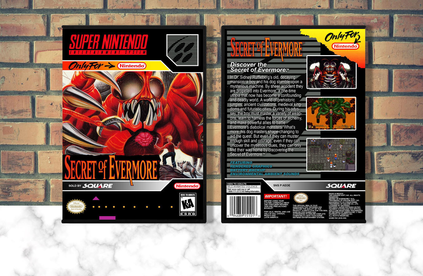 Secret of Evermore, Case Color: DARK GREY (OEM DS CASE COLOR)