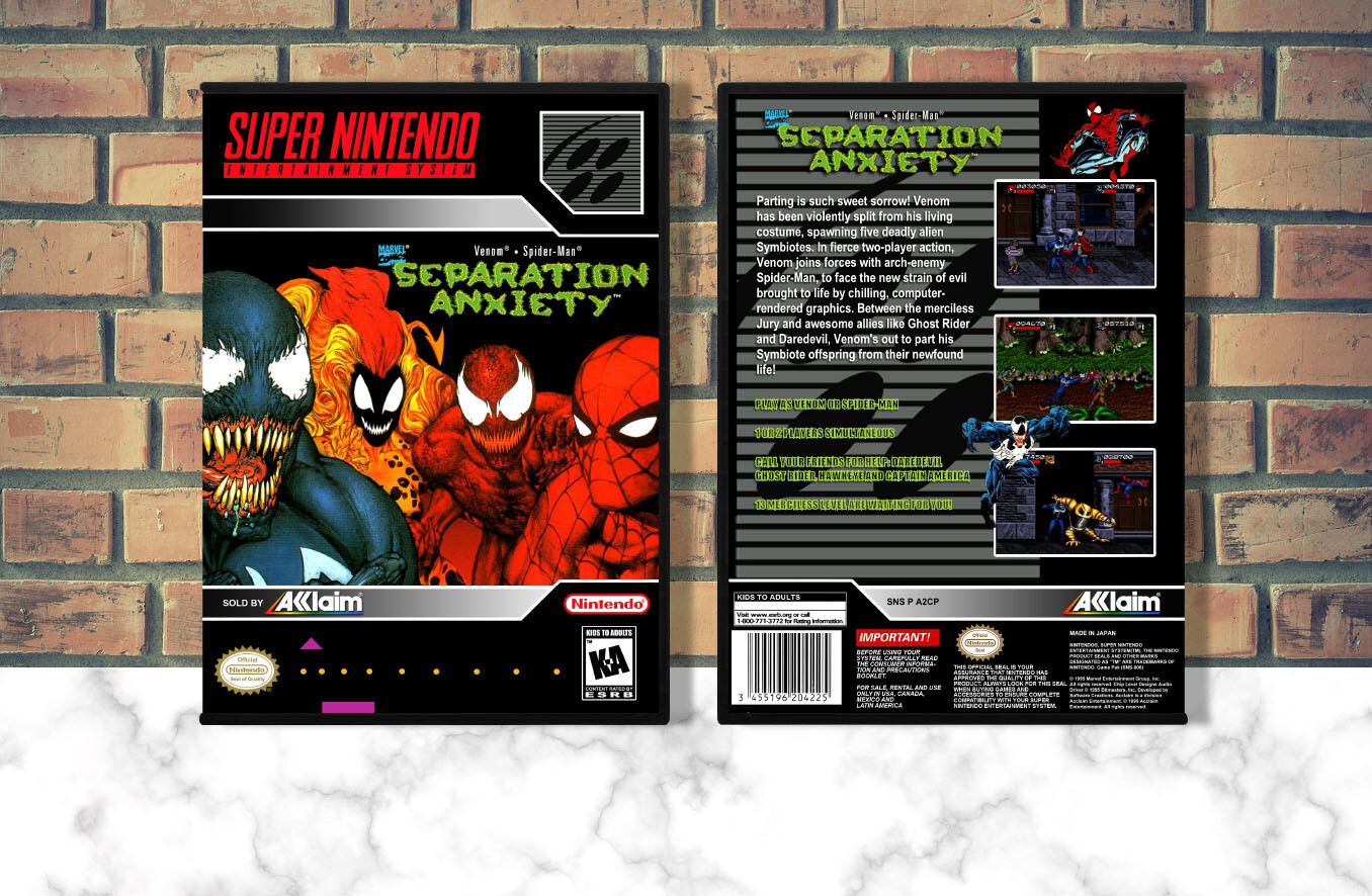 Spider-Man and Venom: Separation Anxiety, Case Color: DARK GREY (OEM DS CASE COLOR)