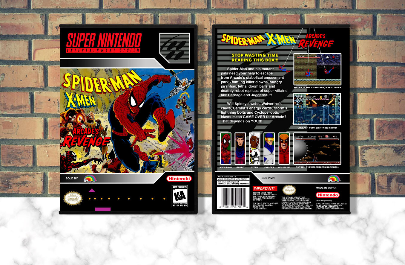 Spider-Man / X-Men Arcade's Revenge, Case Color: DARK GREY (OEM DS CASE COLOR)