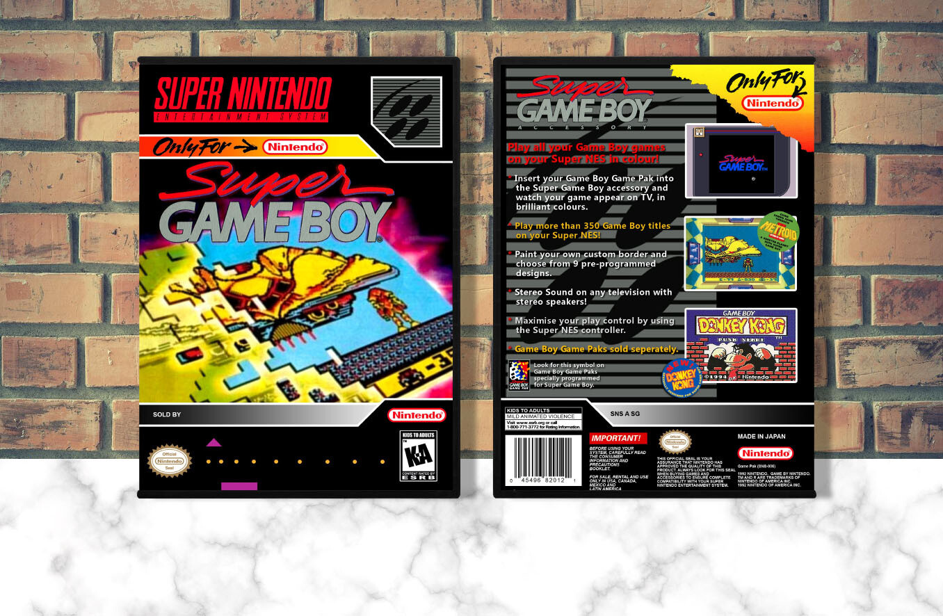 Super Gameboy [Modded Case], Case Color: DARK GREY (OEM DS CASE COLOR)