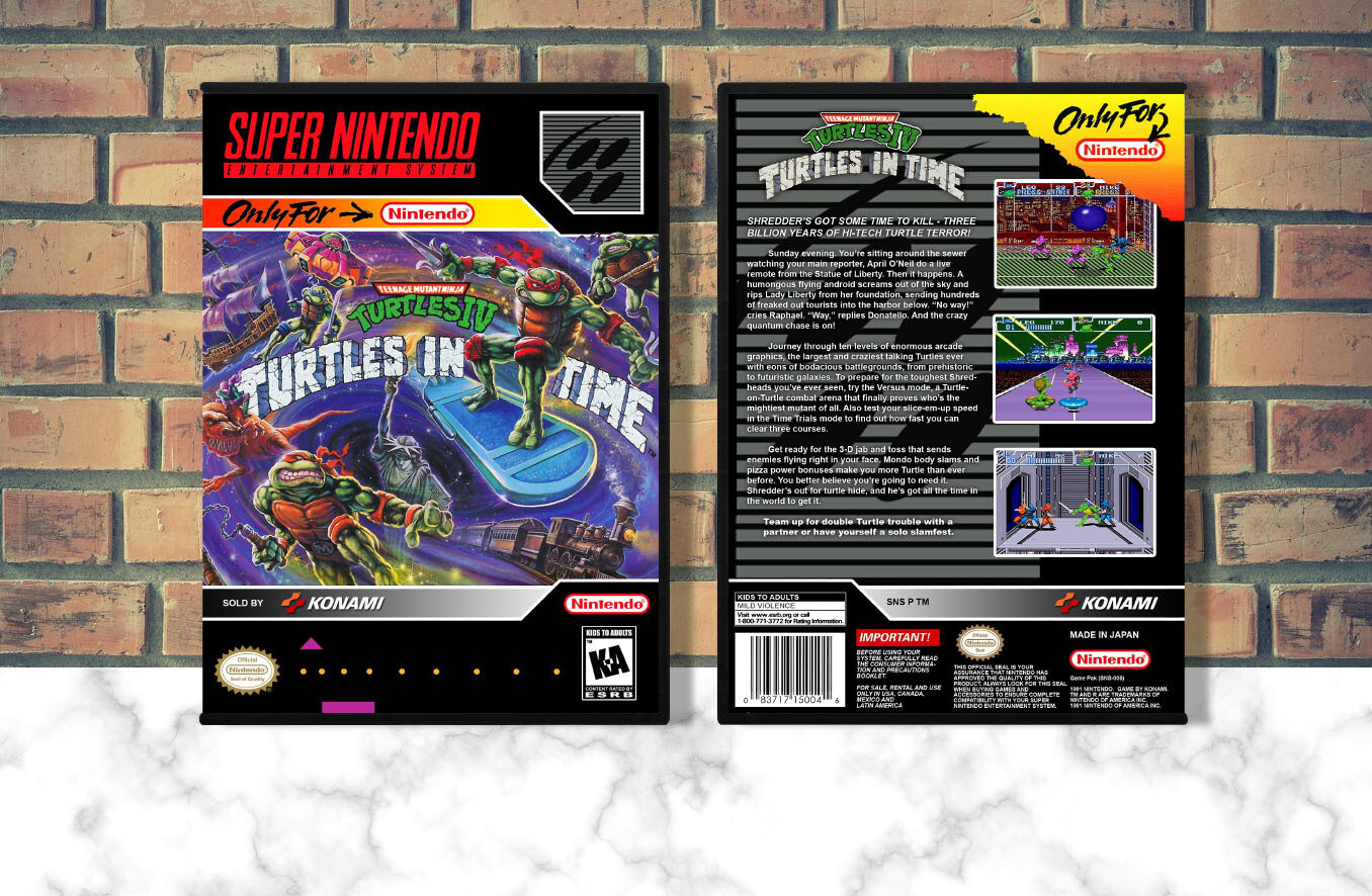 Teenage Mutant Ninja Turtles IV: Turtles in Time, Case Color: DARK GREY (OEM DS CASE COLOR)