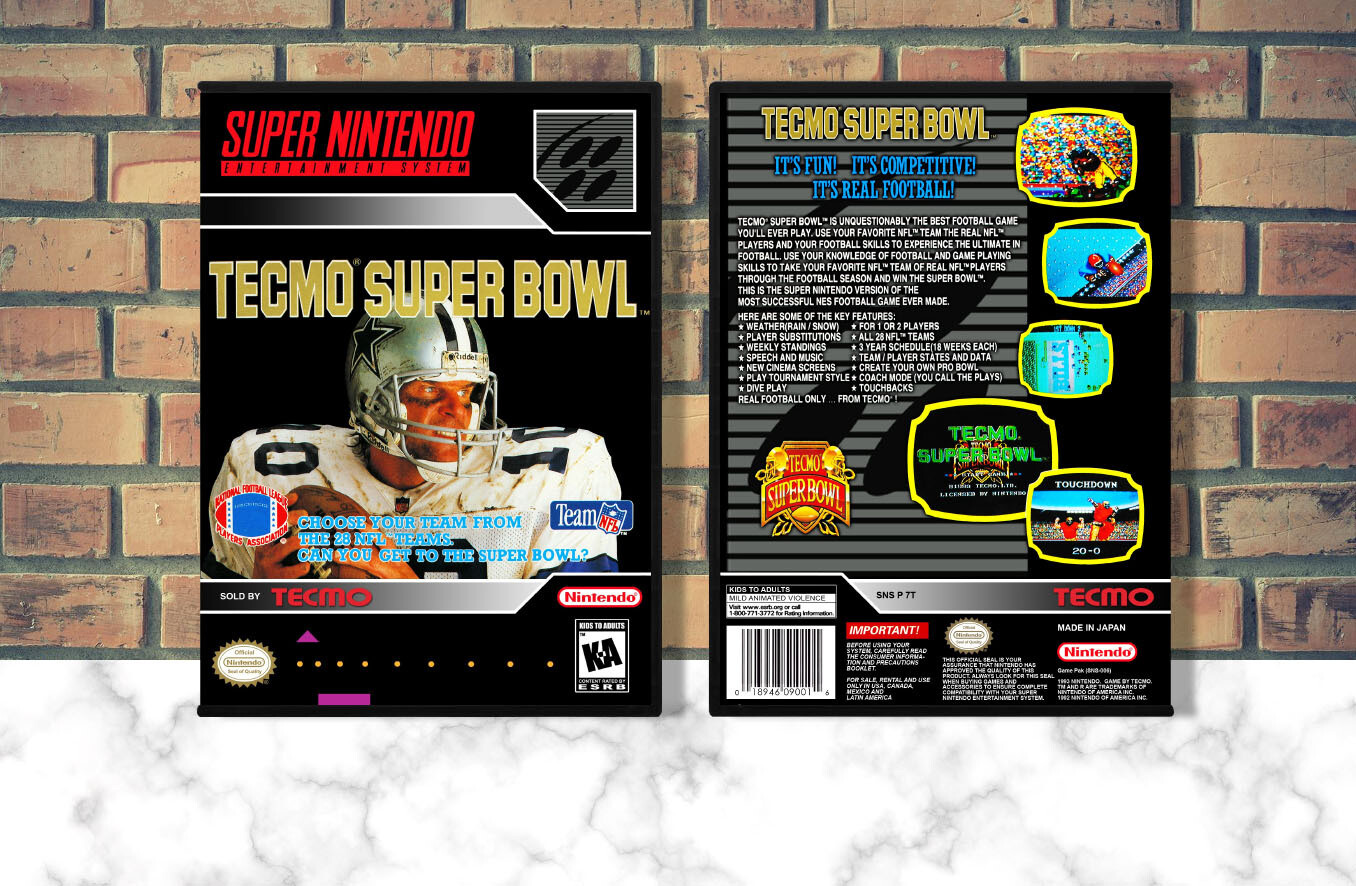 Tecmo Super Bowl, Case Color: DARK GREY (OEM DS CASE COLOR)