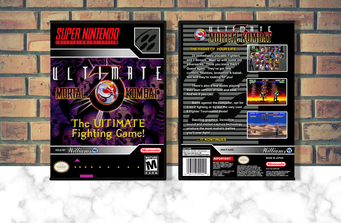 Ultimate Mortal Kombat 3, Case Color: DARK GREY (OEM DS CASE COLOR)