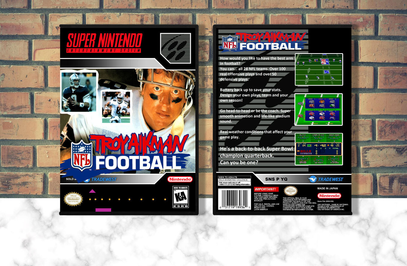 Troy Aikman NFL Football, Case Color: DARK GREY (OEM DS CASE COLOR)