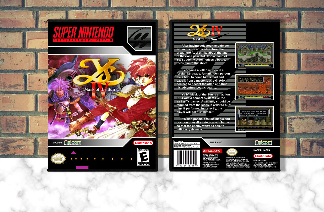 Ys IV: Mask of the Sun, Case Color: DARK GREY (OEM DS CASE COLOR)