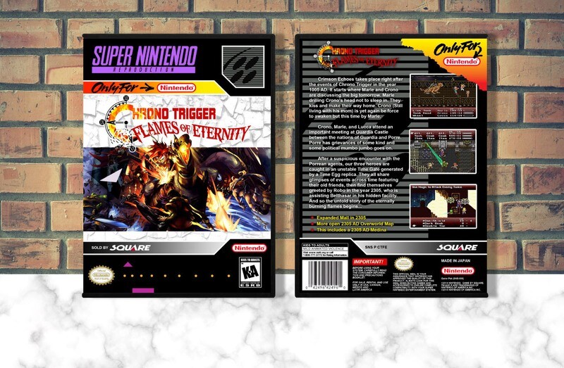 Chrono Trigger: Flames of Eternity (Repro Spine), Case Color: DARK GREY (OEM DS CASE COLOR)