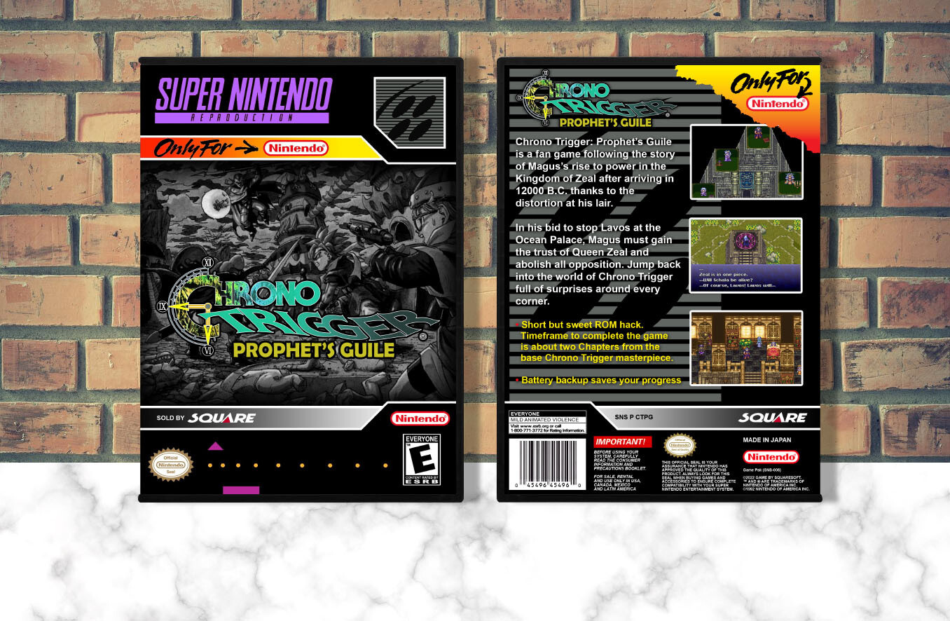 Chrono Trigger: Prophets Guile (Repro Spine), Case Color: DARK GREY (OEM DS CASE COLOR)