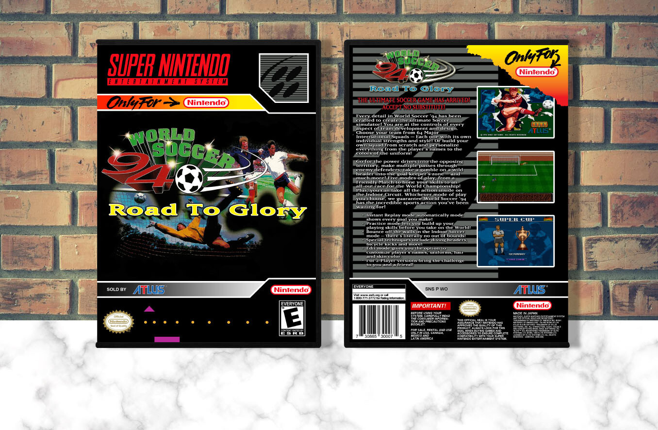World Soccer '94: Road to Glory, Case Color: DARK GREY (OEM DS CASE COLOR)