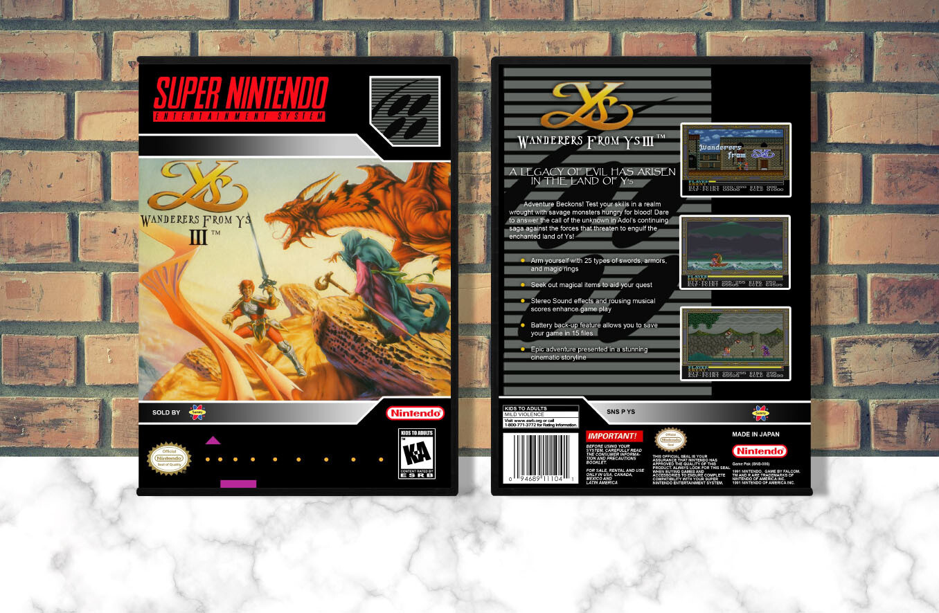 Ys III: Wanderers from Ys, Case Color: DARK GREY (OEM DS CASE COLOR)