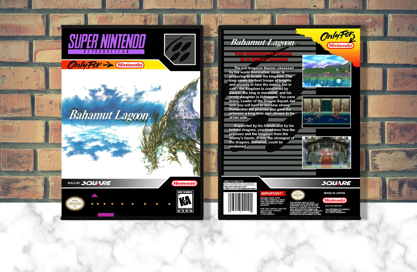 Bahamut Lagoon (Repro Spine), Case Color: DARK GREY (OEM DS CASE COLOR)