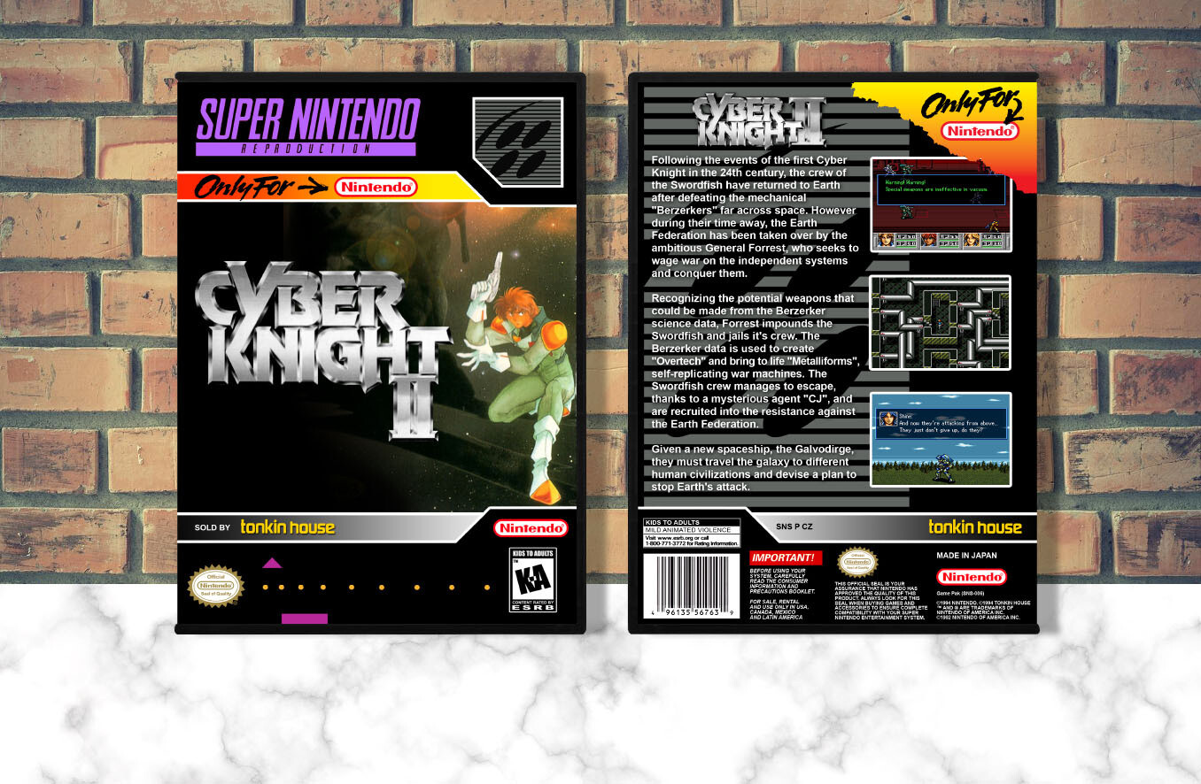 Cyber Knight II (Repro Spine), Case Color: DARK GREY (OEM DS CASE COLOR)