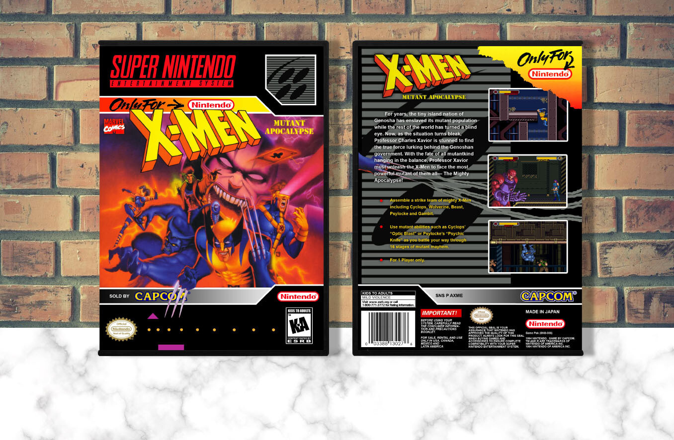 X-Men: Mutant Apocalypse, Case Color: DARK GREY (OEM DS CASE COLOR)