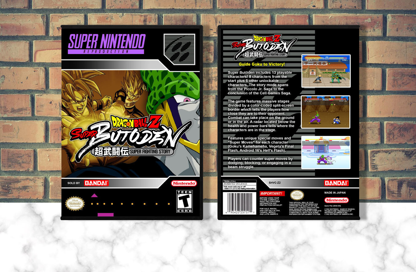 Dragon Ball Z: Super Butoden (Repro Spine), Case Color: DARK GREY (OEM DS CASE COLOR)