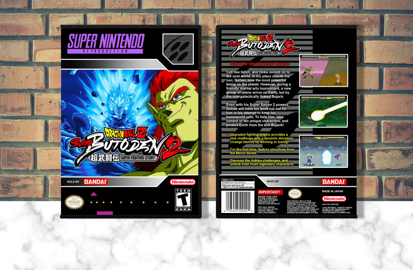 Dragon Ball Z: Super Butoden 2 (Repro Spine), Case Color: DARK GREY (OEM DS CASE COLOR)