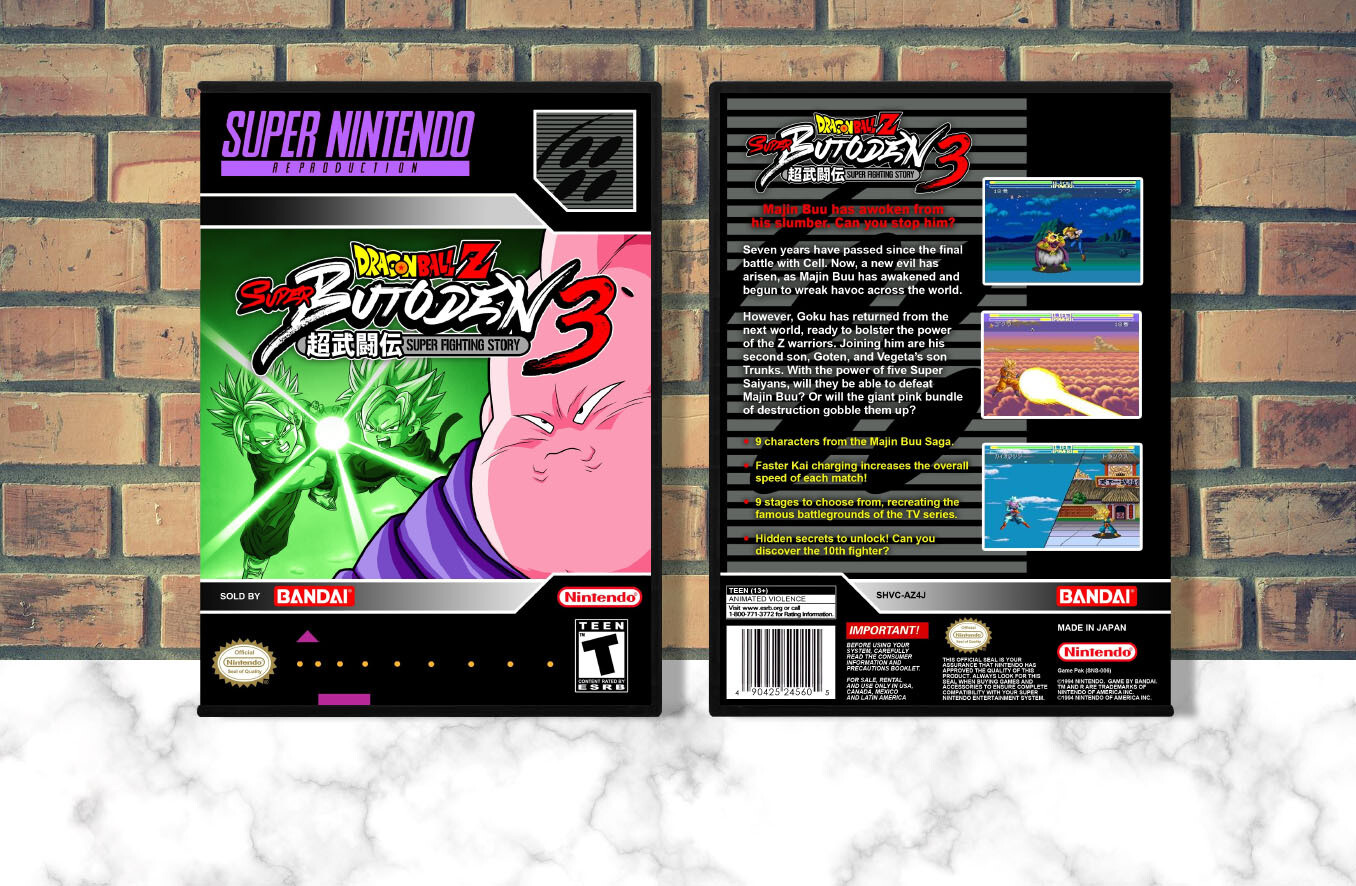 Dragon Ball Z: Super Butoden 3 (Repro Spine), Case Color: DARK GREY (OEM DS CASE COLOR)