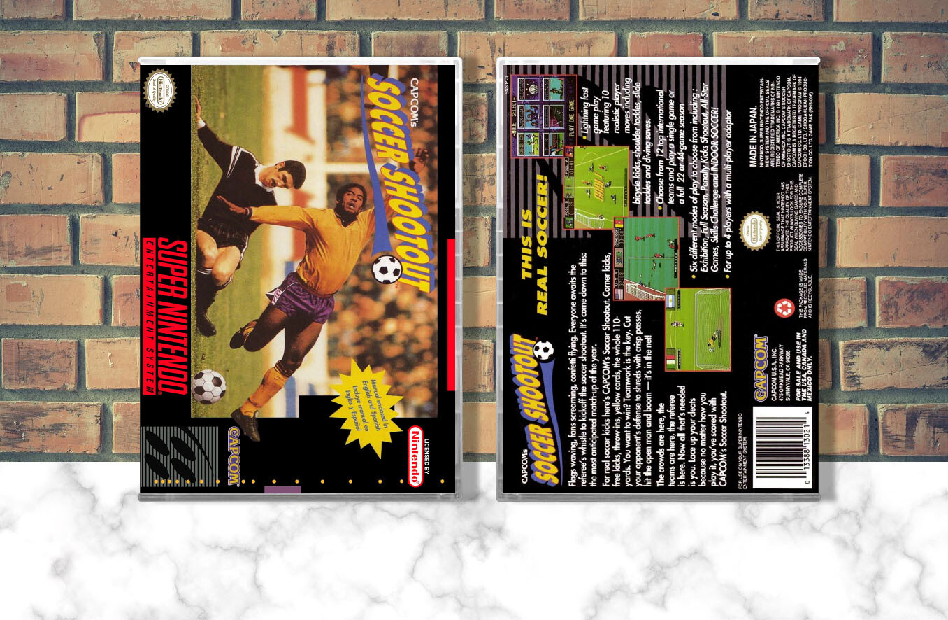 Capcom&#39;s Soccer Shootout, Case Color: CLEAR (Transparent)