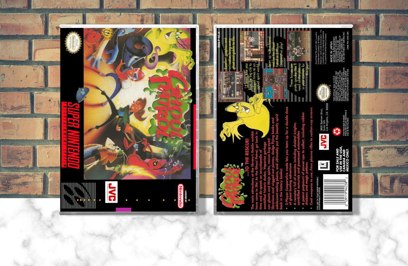 Ghoul Patrol SNES Premium Edition Red Cart Limited Run Games LucasArts - SEALED