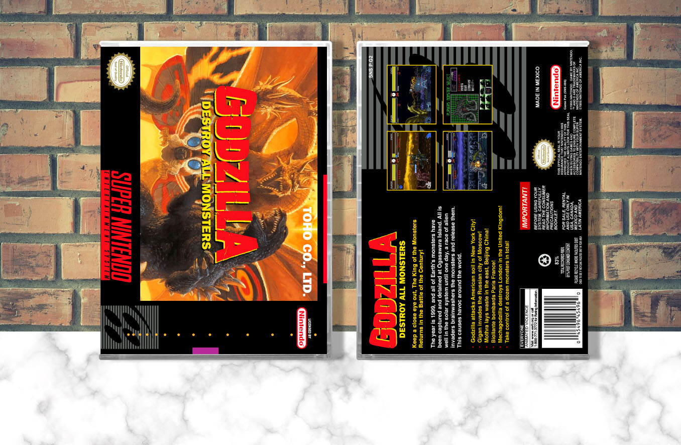 Godzilla Destroy All Monsters, Case Color: CLEAR (Transparent)