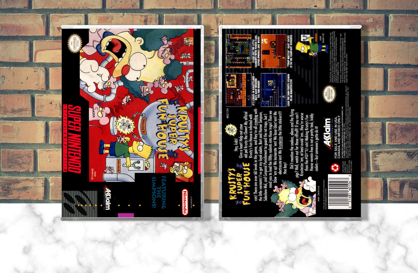 Krusty&#39;s Super Fun House, Case Color: CLEAR (Transparent)