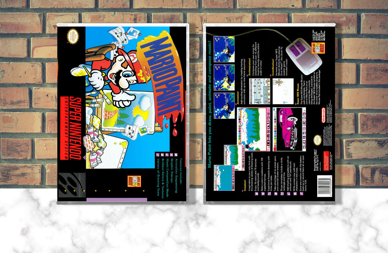 Mario Paint, Case Color: CLEAR (Transparent)