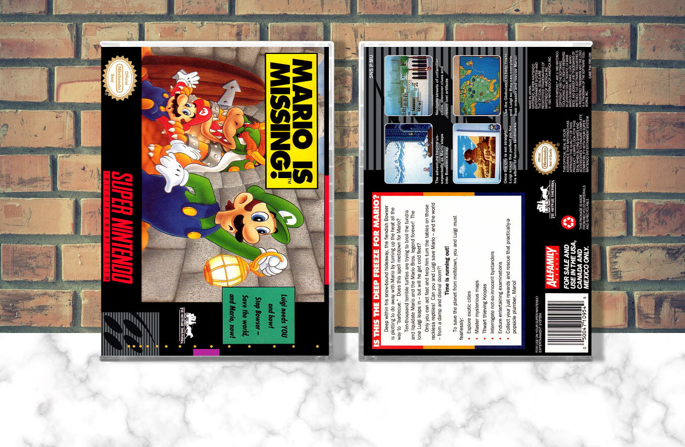 Mario is Missing!, Case Color: CLEAR (Transparent)