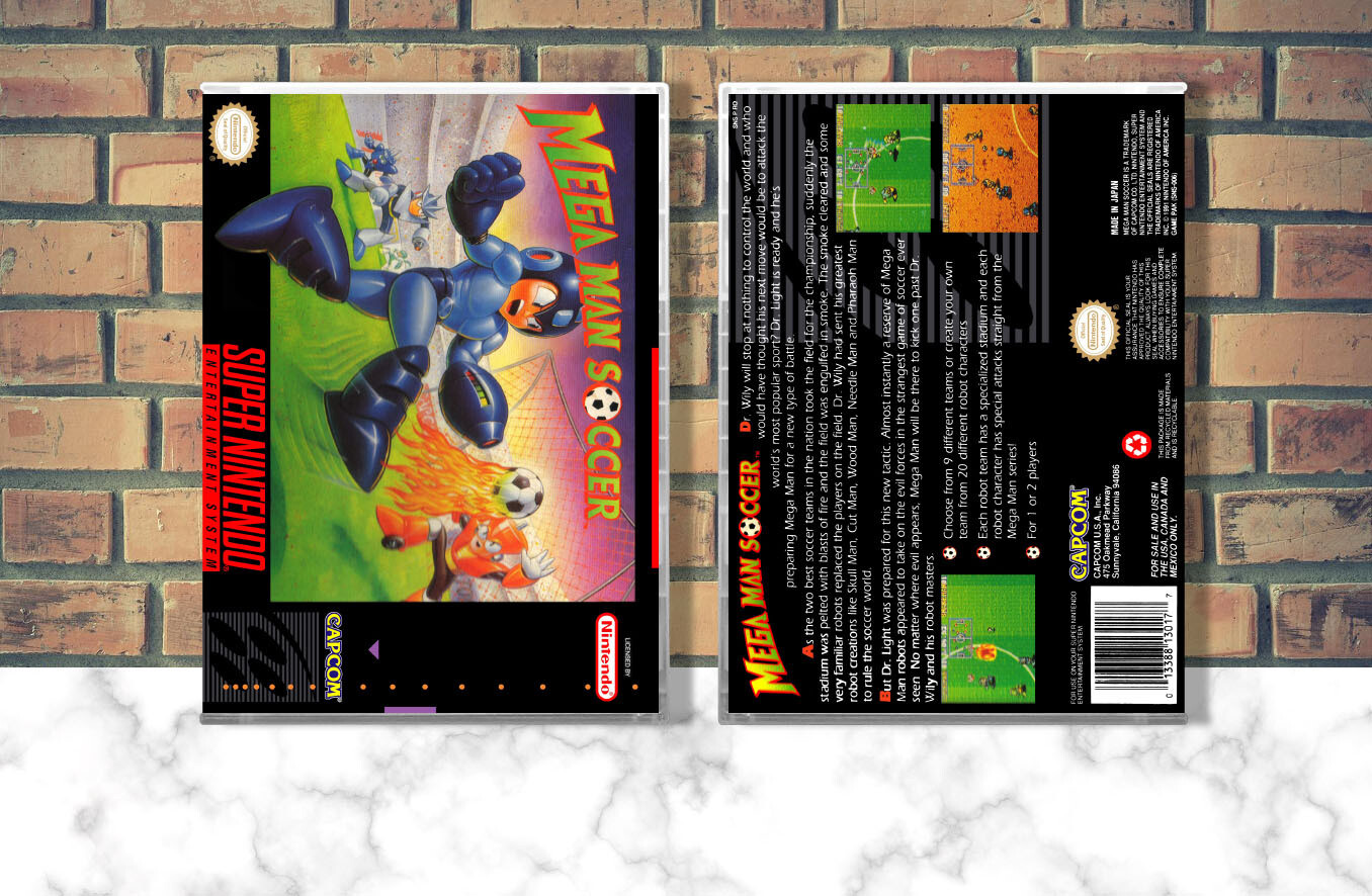 Mega Man Soccer, Case Color: CLEAR (Transparent)