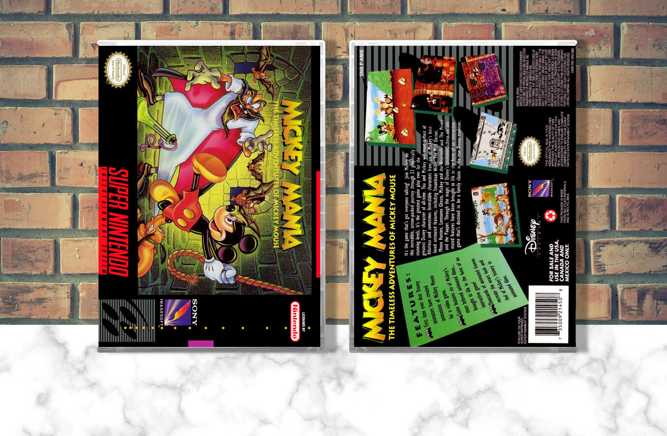 Mickey Mania: The Timeless Adventures of Mickey Mouse, Case Color: CLEAR (Transparent)