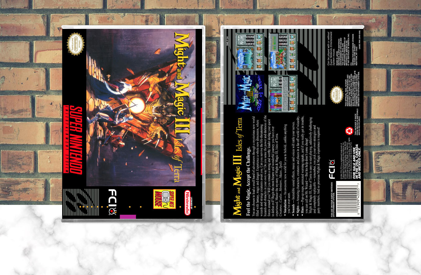 Might and Magic III: Isles of Terra, Case Color: CLEAR (Transparent)