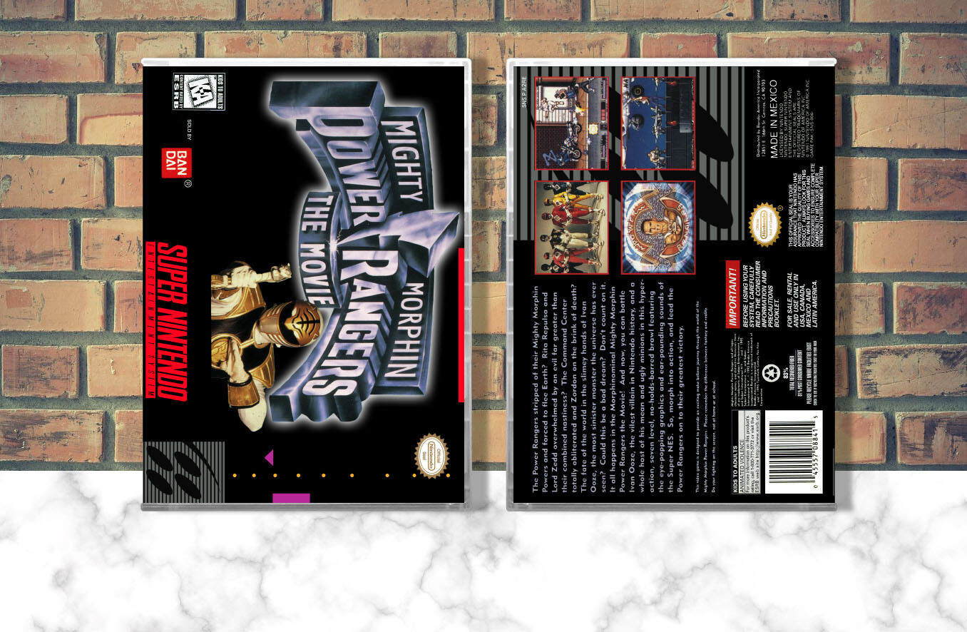 Mighty Morphin Power Rangers: The Movie, Case Color: CLEAR (Transparent)