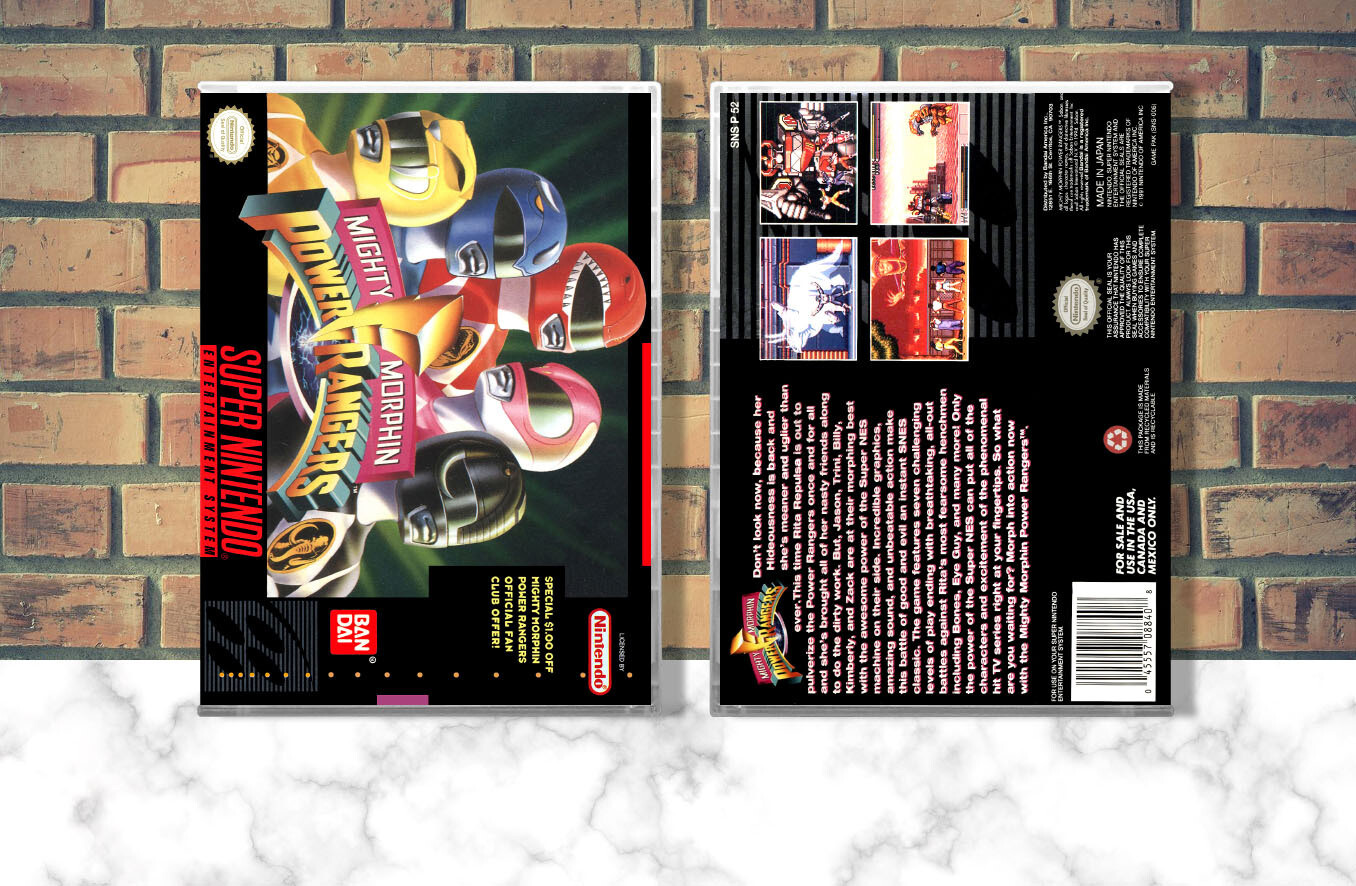 Mighty Morphin Power Rangers, Case Color: CLEAR (Transparent)