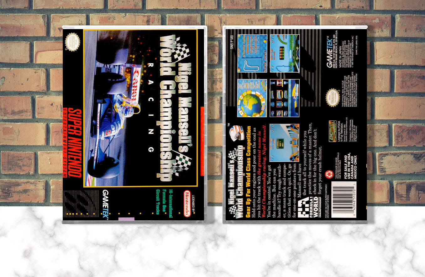 Nigel Mansell&#39;s World Championship Racing, Case Color: CLEAR (Transparent)