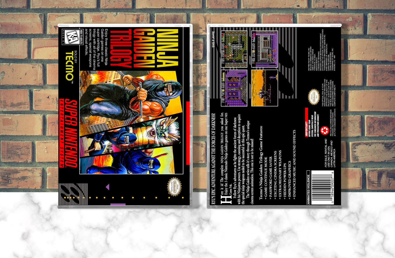 Ninja Gaiden Trilogy, Case Color: CLEAR (Transparent)