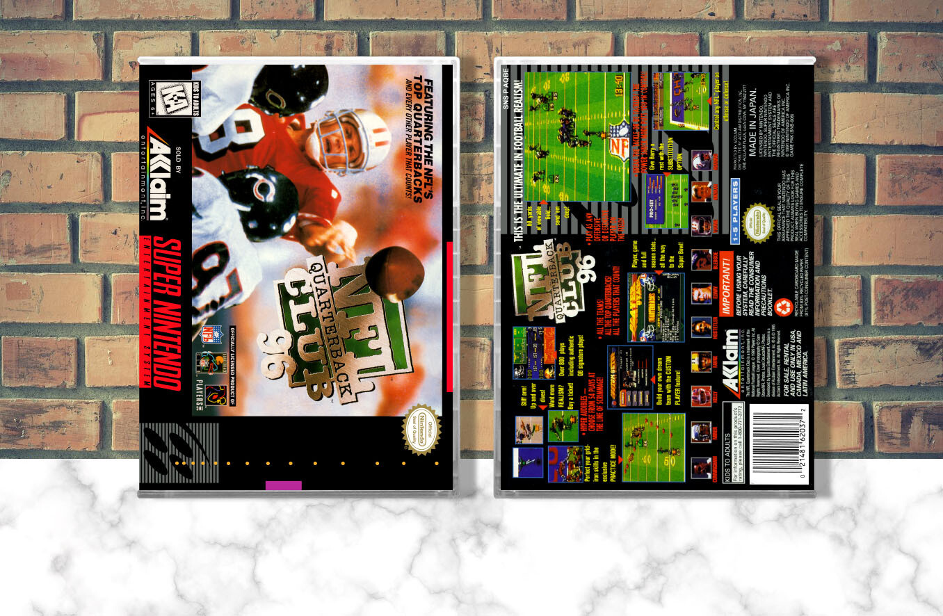 NFL Quarterback Club &#39;96, Case Color: CLEAR (Transparent)