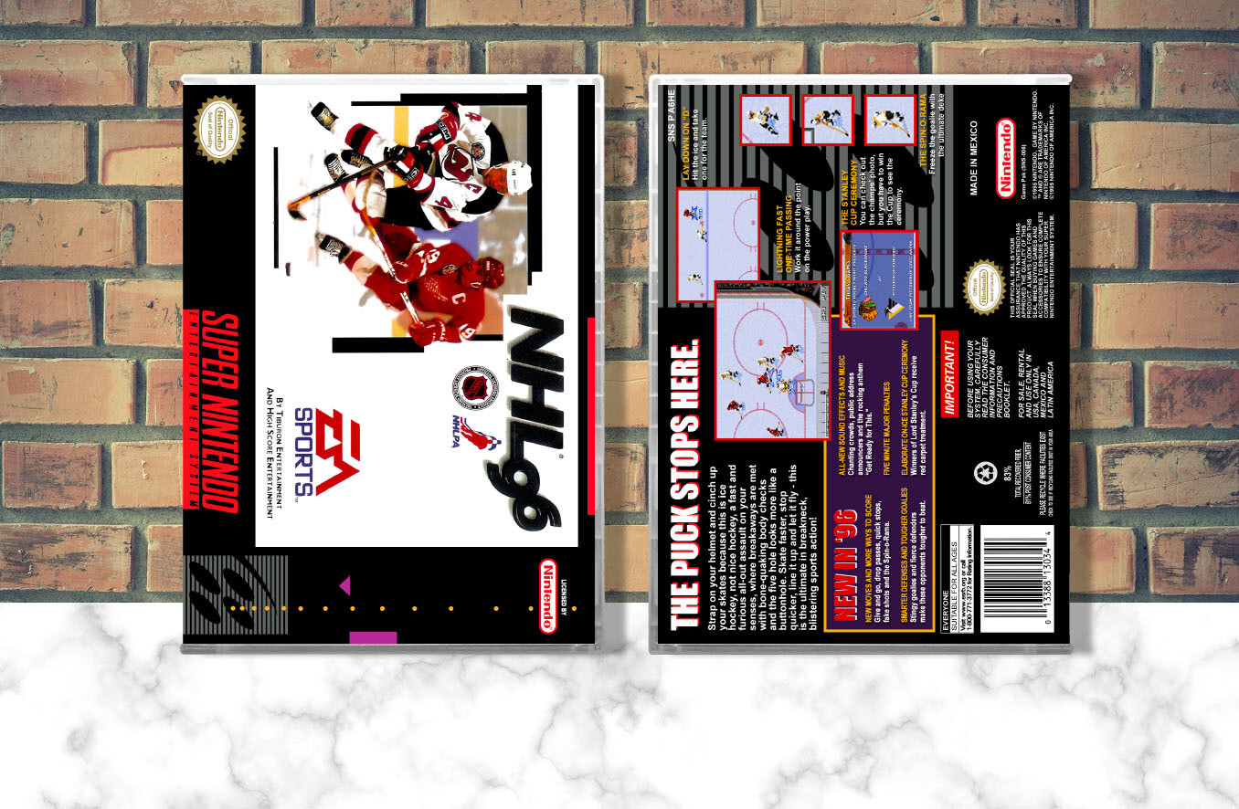 NHL &#39;96, Case Color: CLEAR (Transparent)