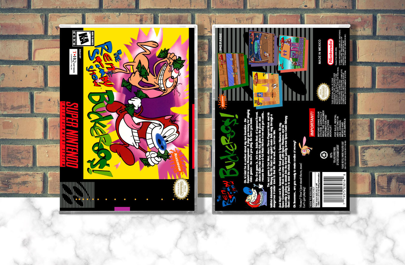 Ren &amp; Stimpy Show, The: Buckaroo$, Case Color: CLEAR (Transparent)