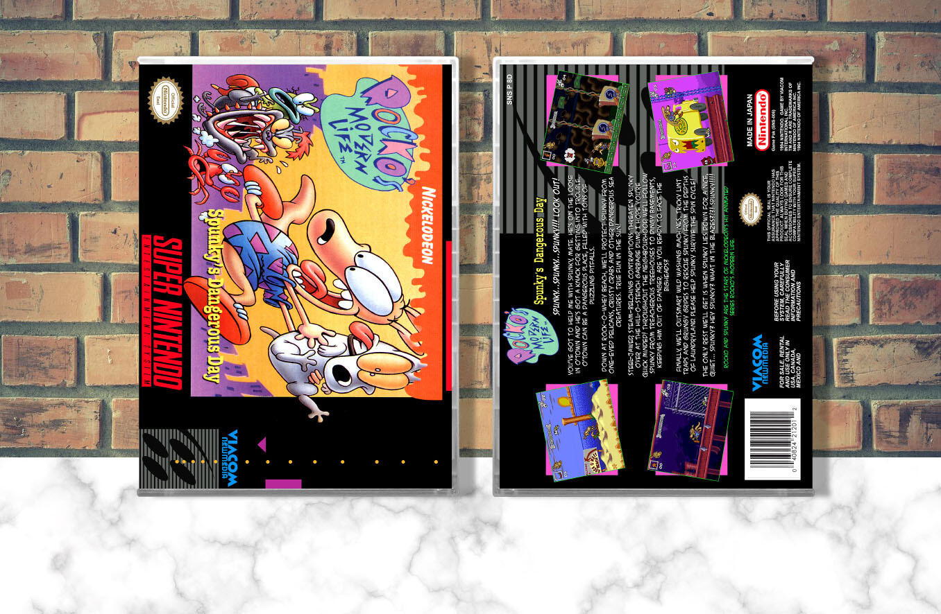 Rocko&#39;s Modern Life: Spunky&#39;s Dangerous Day, Case Color: CLEAR (Transparent)