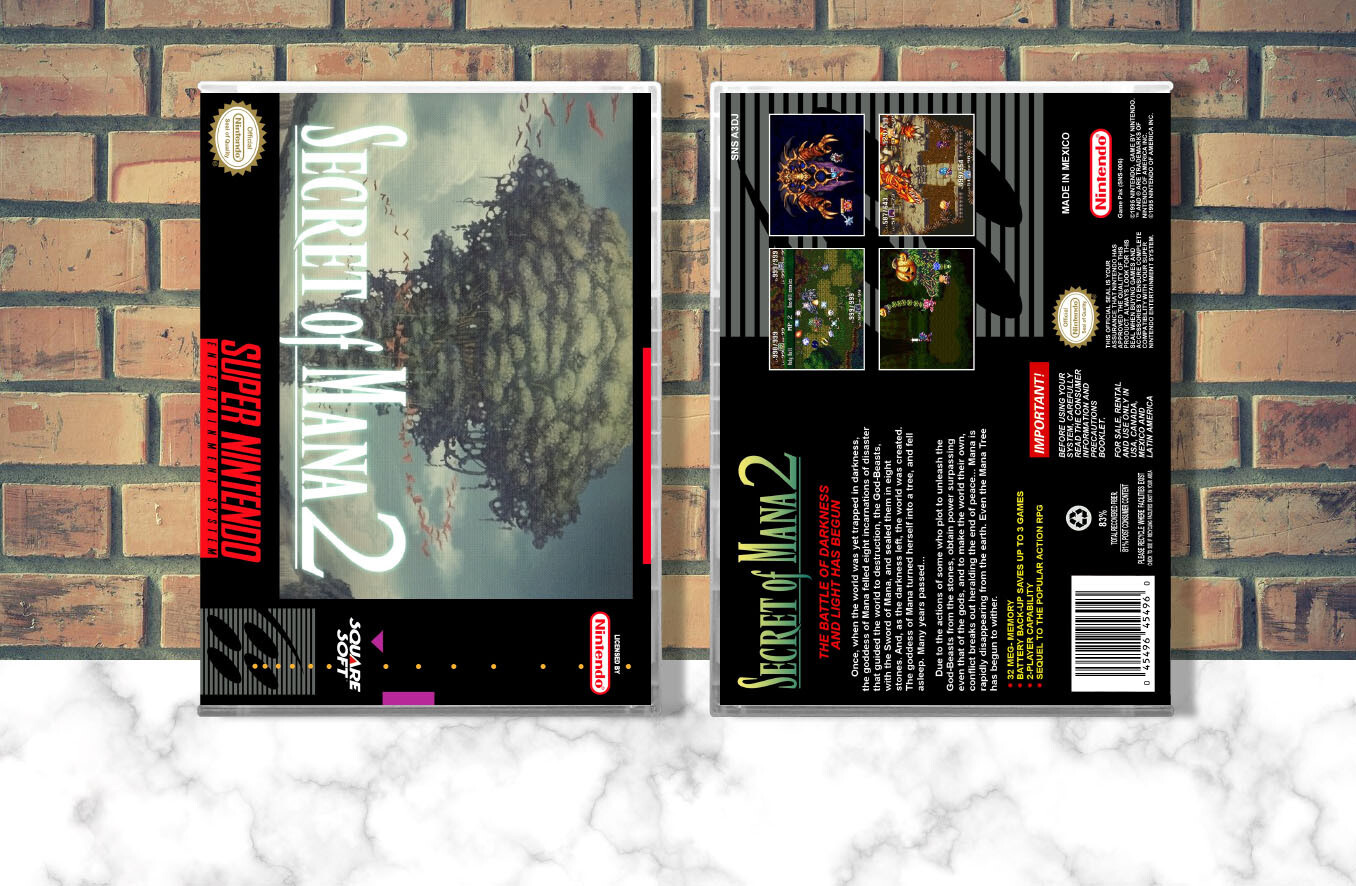 Secret of Mana 2, Case Color: CLEAR (Transparent)