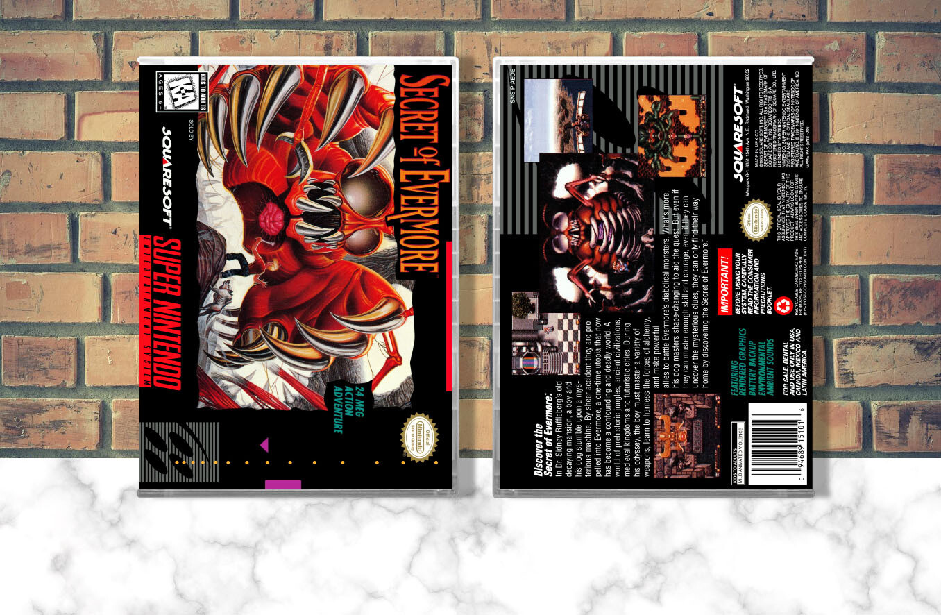 Secret of Evermore, Case Color: CLEAR (Transparent)