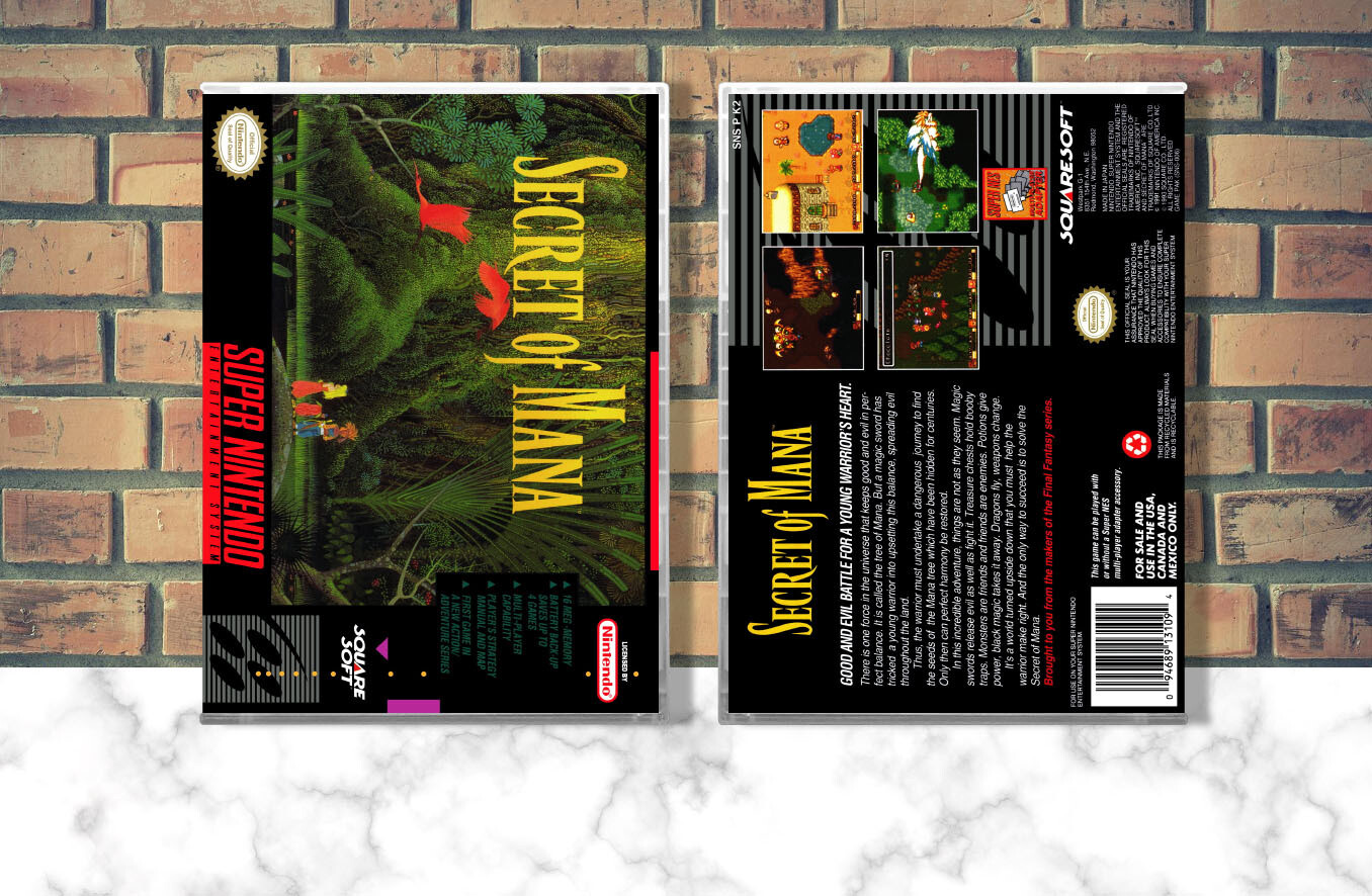 Secret of Mana, Case Color: CLEAR (Transparent)
