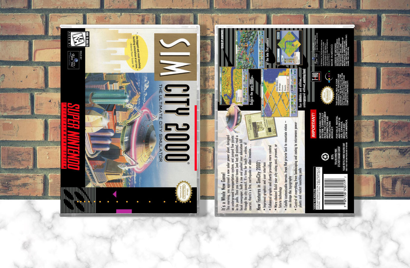 SimCity 2000, Case Color: CLEAR (Transparent)