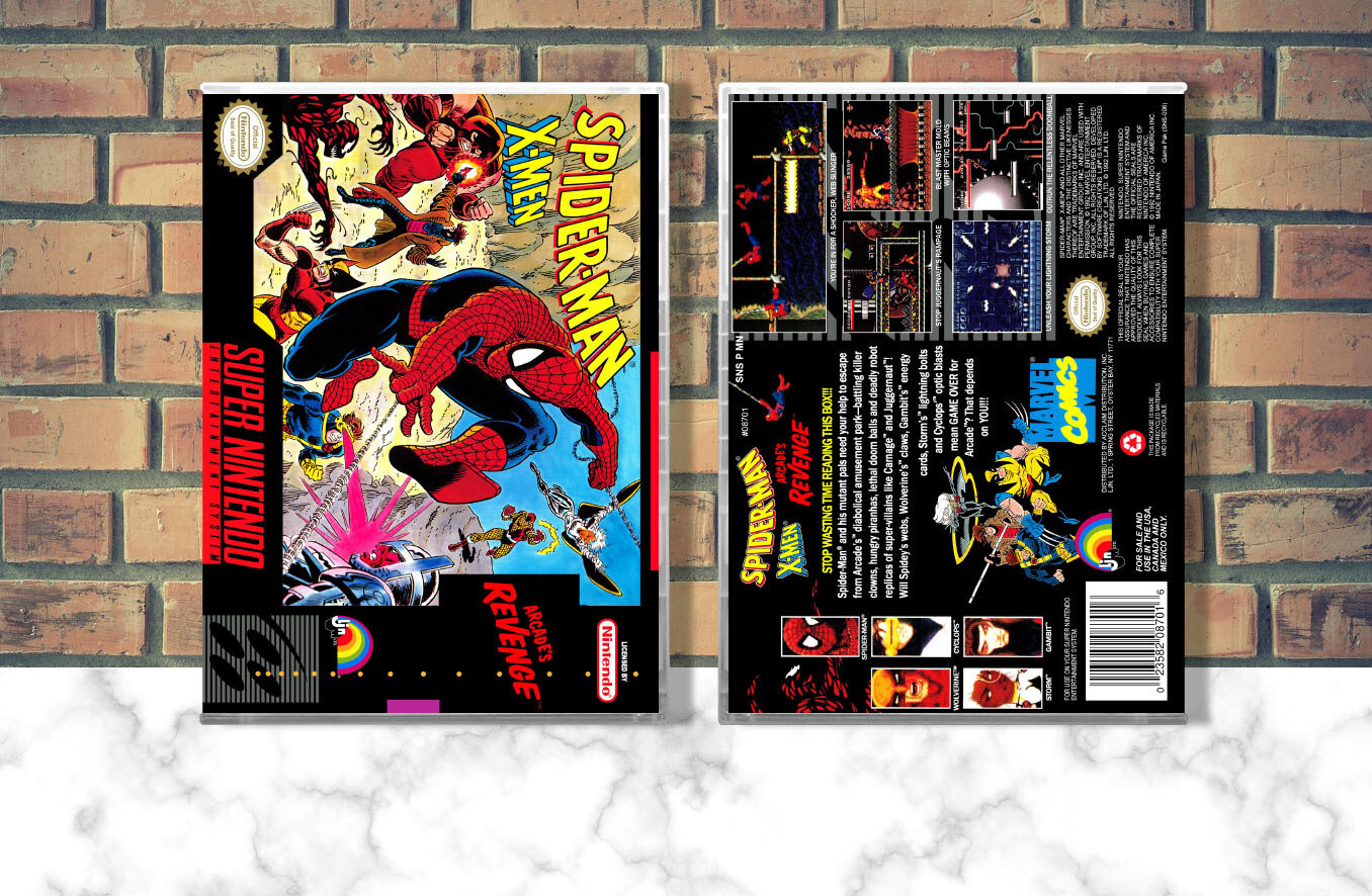 Spider-Man / X-Men Arcade&#39;s Revenge, Case Color: CLEAR (Transparent)