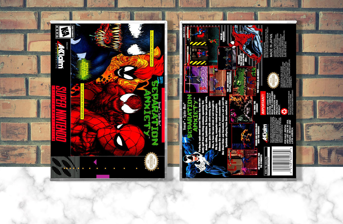 Spider-Man and Venom: Separation Anxiety, Case Color: CLEAR (Transparent)
