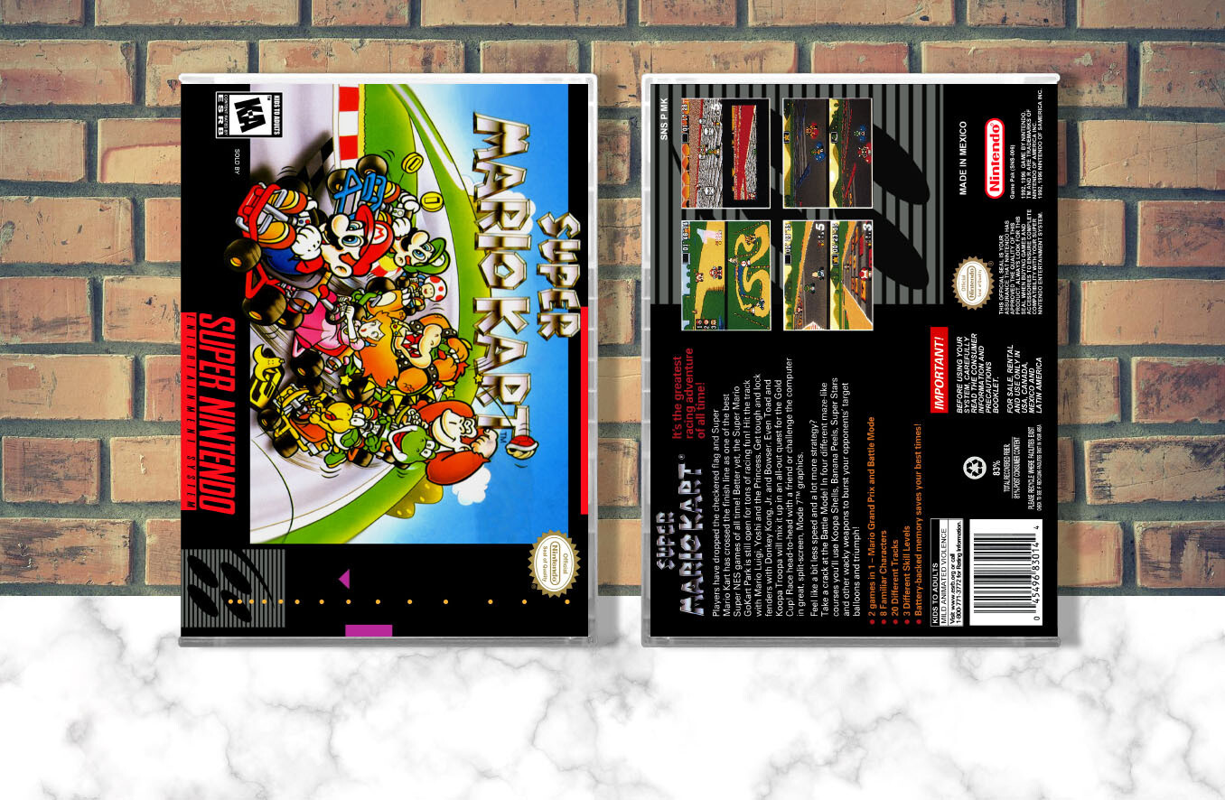 Super Mario Kart, Case Color: CLEAR (Transparent)