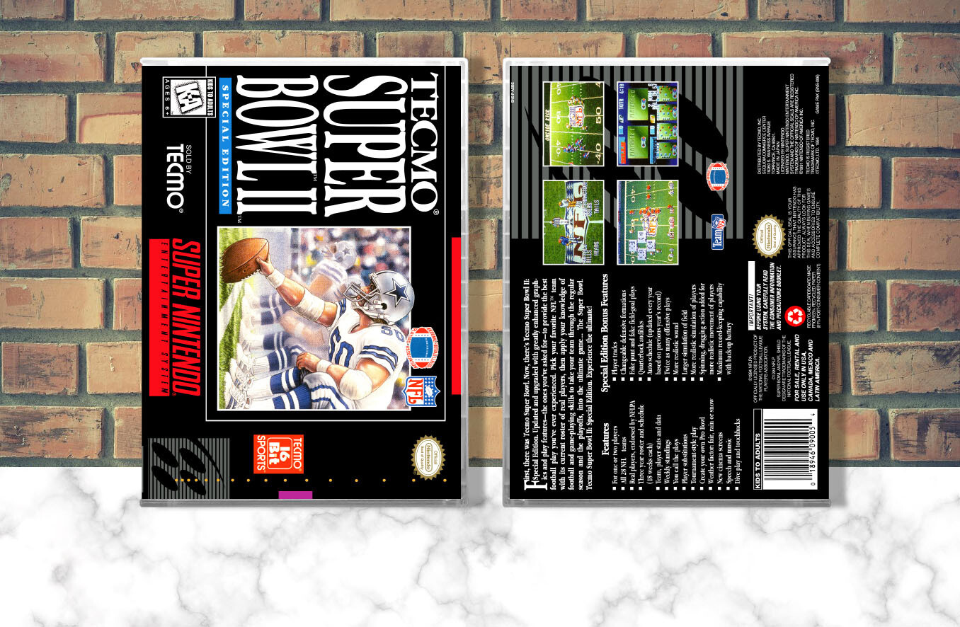 Tecmo Super Bowl II: Special Edition, Case Color: CLEAR (Transparent)