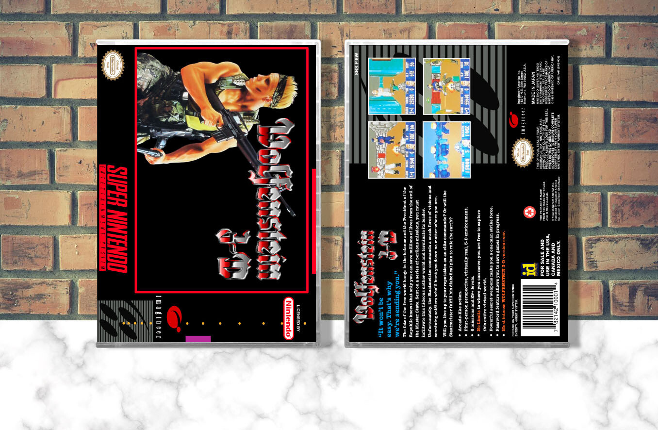 Wolfenstein 3D, Case Color: CLEAR (Transparent)