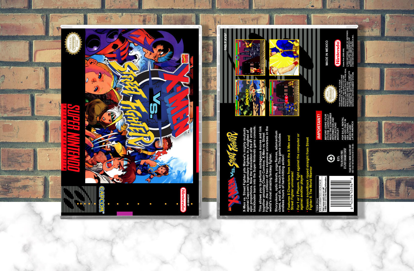 X-Men vs Street Fighter, Case Color: CLEAR (Transparent)